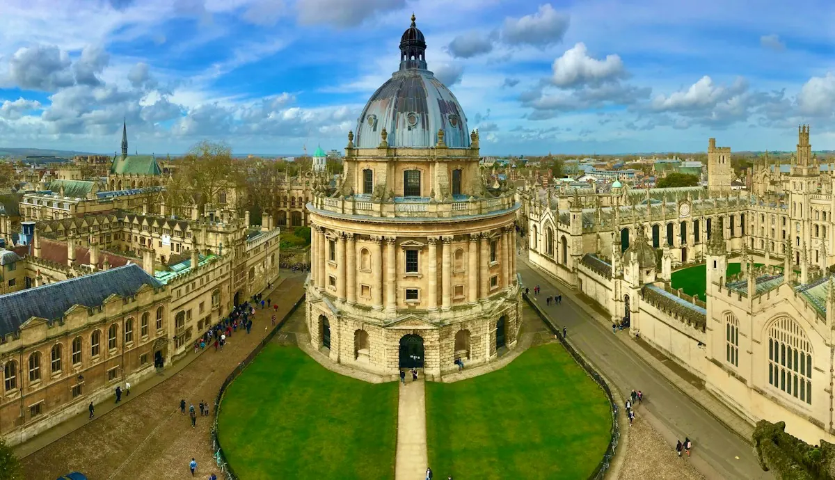 Historic university campus in Oxford, UK